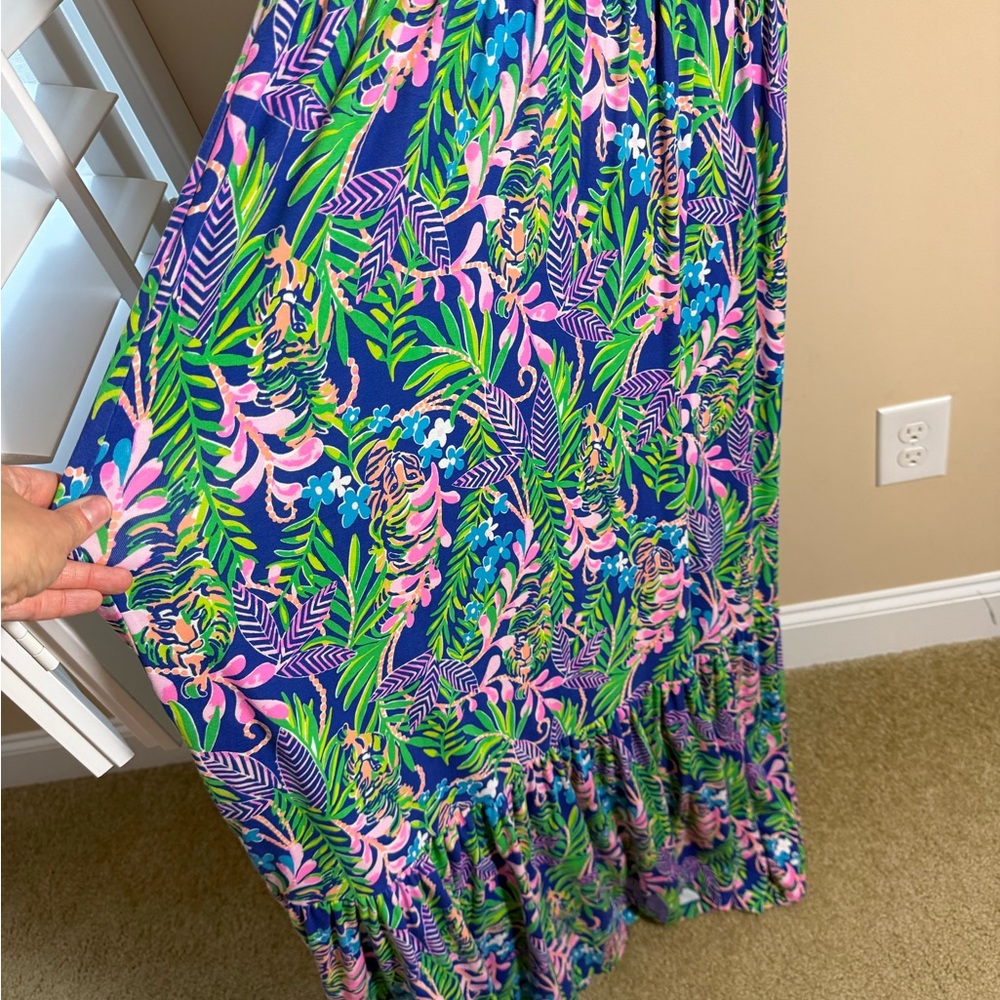 Lilly Pulitzer Pearce Maxi Borealis Blue How You Like Me Prowl Large - Picture 6 of 8